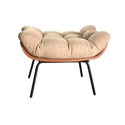 Poltrona Costela com Puff Base Fixa para Sala, Quarto - 6