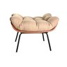 Poltrona Costela com Puff Base Fixa para Sala, Quarto - 6