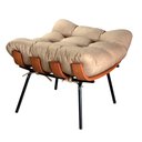 Ver imagem 5 de Poltrona Costela com Puff Base Fixa para Sala, Quarto