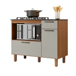 Balcão para Cooktop 5 Bocas 2 Portas 1 Gaveta Master - 1 Balcão para Cooktop 5 Bocas 2 Portas 1 Gaveta Master - 1