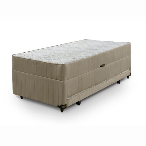 Cama Box Solteiro 3 em 1 New Magnifico Teen Colchões Sensor Bege/Branco