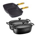 Ver imagem 1 de Jogo 2 Frigideira Cook Grill e 2 Caçarola Oval 5 Lts
