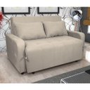 Ver imagem 4 de Sofá Cama Any 1.40 2 Lugares Ideal para Sala de Visitas:suede Bege