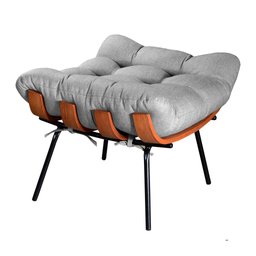 Poltrona Costela com Puff Base Fixa para Sala, Quarto - 5