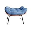 Ver imagem 6 de Poltrona Costela com Puff Base Fixa para Sala, Quarto