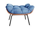 Ver imagem 6 de Poltrona Costela com Puff Base Fixa para Sala, Quarto Azul