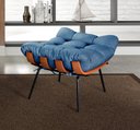Ver imagem 7 de Poltrona Costela com Puff Base Fixa para Sala, Quarto Azul