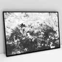 Ver imagem 1 de Quadro Decorativo em Canvas Abstrato Preto e Branco TaColado Moldura Flutuante 4,5cm Preta 120 x 80c