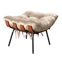 Ver imagem 5 de Poltrona Costela com Puff Base Fixa para Sala, Quarto