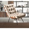 Poltrona Costela com Puff Base Fixa para Sala, Quarto - 7