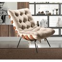 Ver imagem 7 de Poltrona Costela com Puff Base Fixa para Sala, Quarto