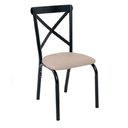 Ver imagem 2 de Conjunto de Mesa com 6 Cadeiras para Cozinha Tampo Retangular Vidro Karina Ciplafe Preto