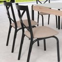 Ver imagem 4 de Conjunto de Mesa com 6 Cadeiras para Cozinha Tampo Retangular Vidro Karina Ciplafe Preto