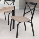 Ver imagem 6 de Conjunto de Mesa com 6 Cadeiras para Cozinha Tampo Retangular Vidro Karina Ciplafe Preto