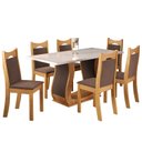 Ver imagem 2 de Mesa de Jantar Retangular Anne 160x80cm com 6 Cadeiras Dalas Yescasa