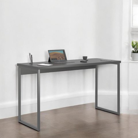 Mesa Home Office Escrivaninha Shine 1,36 Preta