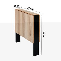 Mesa para Sala de Jantar Dobrável 4 Lugares Izi - 4 Mesa para Sala de Jantar Dobrável 4 Lugares Izi - 4