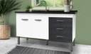 Ver imagem 2 de Armario Cozinha 144cm Euro Branco/ebano Fimap