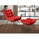 Ver imagem 1 de Poltrona Costela com Puff Base Fixa para Sala, Quarto