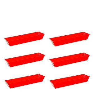 Conjunto de Travessa Stillo 4l 6 Peças Vermelho em Polipropileno Linha Tropical Vem