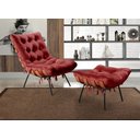 Ver imagem 1 de Poltrona Costela com Puff Base Fixa para Sala, Quarto