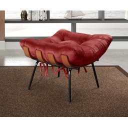 Poltrona Costela com Puff Base Fixa para Sala, Quarto - 6