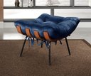 Ver imagem 6 de Poltrona Costela com Puff Base Fixa para Sala, Quarto Azul Marinho