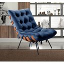 Ver imagem 7 de Poltrona Costela com Puff Base Fixa para Sala, Quarto