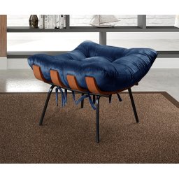Poltrona Costela com Puff Base Fixa para Sala, Quarto - 6