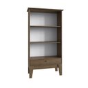 Ver imagem 2 de Estante de Livros Retrô 83CMX160CM 1 Gaveta Marrom/Ameixa Negra