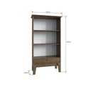Ver imagem 3 de Estante de Livros Retrô 83CMX160CM 1 Gaveta Marrom/Ameixa Negra