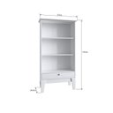 Ver imagem 3 de Estante de Livros Retrô 83CMX160CM 1 Gaveta Branco