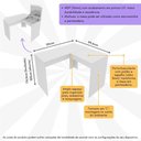 Ver imagem 6 de Escrivaninha/penteadeira de Canto 110cm com Espelho Multimóveis Cr40120 Branco