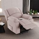 Ver imagem 7 de Poltrona do Papai Reclinável Melim Elevação Lift Elétrico Veludo Fh1 - D'rossi Cor Rose