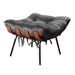 Poltrona Costela com Puff Base Fixa para Sala, Quarto - 5