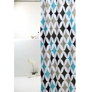Cortina para Box Poliéster 198cm X 180cm Uzoo Balões