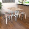 Conjunto de Mesa Dobrável Izi com 4 Banquetas Bia - 2