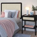 Ver imagem 7 de Mesa de Cabeceira 1 Gaveta Palhinha Pé Madeira Oslo 