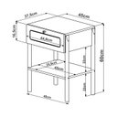 Ver imagem 3 de Mesa de Cabeceira 1 Gaveta Palhinha Pé Madeira Oslo 