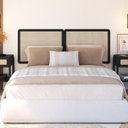 Ver imagem 6 de Mesa de Cabeceira 1 Gaveta Palhinha Pé Madeira Oslo 