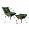Poltrona Costela com Puff Base Fixa para Sala, Quarto - 3