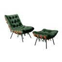 Ver imagem 2 de Poltrona Costela com Puff Base Fixa para Sala, Quarto