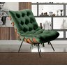 Poltrona Costela com Puff Base Fixa para Sala, Quarto - 7