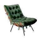 Ver imagem 4 de Poltrona Costela com Puff Base Fixa para Sala, Quarto