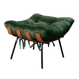 Poltrona Costela com Puff Base Fixa para Sala, Quarto - 5