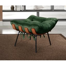 Poltrona Costela com Puff Base Fixa para Sala, Quarto - 6
