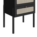 Ver imagem 6 de Mesa de Cabeceira 2 Gavetas Palhinha Pé Madeira Oslo Preto