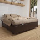 Ver imagem 2 de Base Box Baú para Cama Viúva 128x188cm Liz S05 Sintético Marrom - Mpozenato