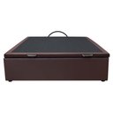 Ver imagem 6 de Base Box Baú para Cama Viúva 128x188cm Liz S05 Sintético Marrom - Mpozenato