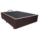 Ver imagem 1 de Base Box Baú para Cama Viúva 128x188cm Liz S05 Sintético Marrom - Mpozenato